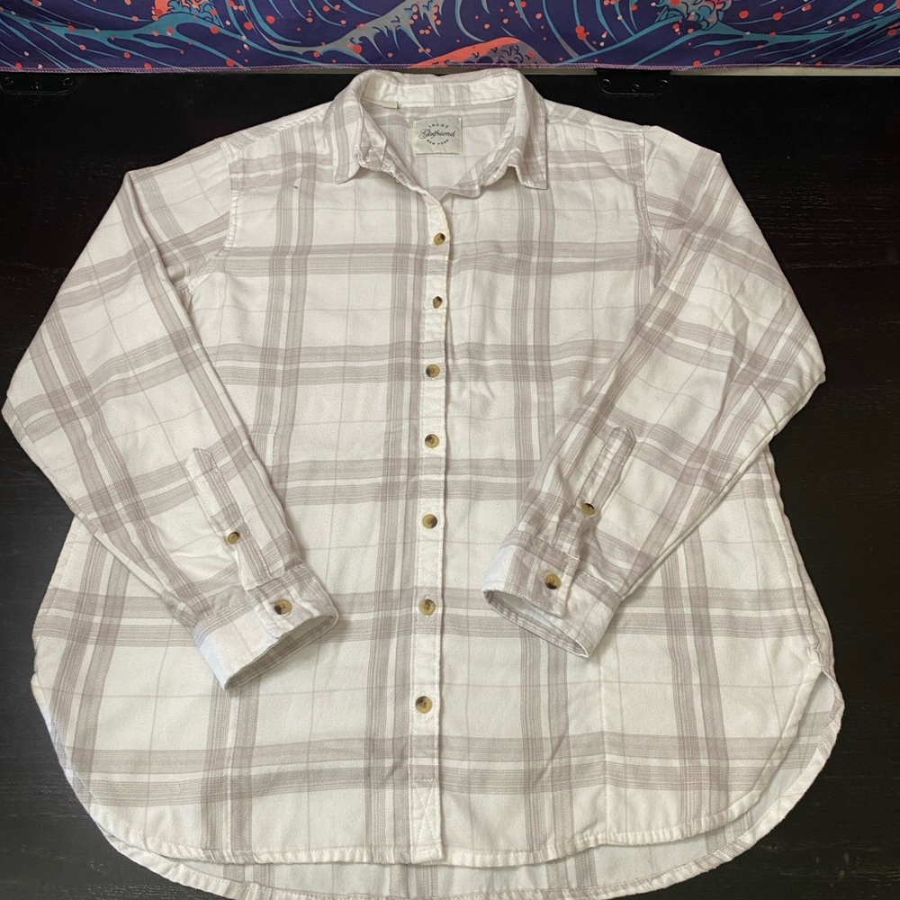 Jachs Men's Plaid Button-Down Shirt in Cream & Tan
